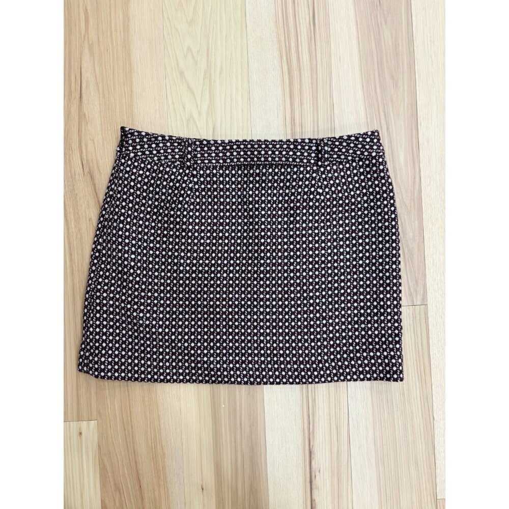 Banana Republic Tweed Wool Blend Mini Skirt 4P Maroon - Picture 3 of 3